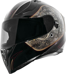 Speed and Strength SS2100 Zealot Helmet Black Gold Red