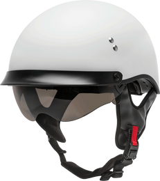 Gmax HH-65 Half Helmet Full Dressed Matte White