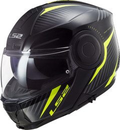 LS2 Horizon Skid Black Hi-Vis Yellow Helmet