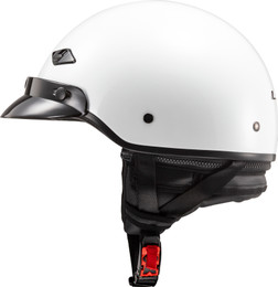 LS2 Bagger Solid Gloss Pearl White Helmet