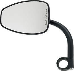 Biltwell Round Utility Mirror with mount Black - Pair