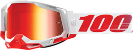 100% Racecraft 2 St. Kith Red Mirror Goggles-Mirrored Lens