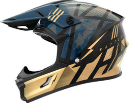 THH T710X Youth Battle Blue Gold Helmet