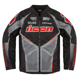 Icon Hooligan Black Gray Red Ultrabolt Jacket