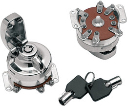 Drag Specialties 6-Pole Ignition Switch - Round Key  -  0909-0202