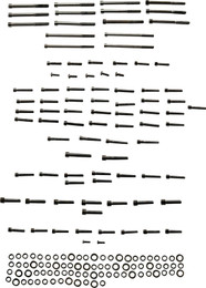 Drag Specialties Bolt Kit M8 Engine Set Black/Chrome Smooth  -  2401-1018