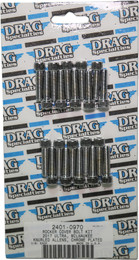 Drag Specialties Bolt Kit M8 Rocker Cover Knurled All Chrome  -  2401-0970