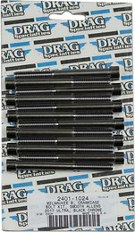 Drag Specialties Bolt Kit M8 Crankcase Black/Chrome Smooth  -  2401-1024
