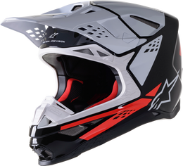 Alpinestars S.Tech S-M8 Factory Glossy Black White Red Fluo Helmet