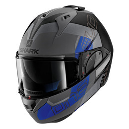 Shark Evo-One-2 Slasher Dark Grey-Black-Blue Helmet