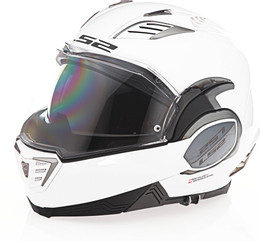 LS2 Valiant II Solid Gloss White Helmet