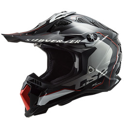 LS2 Subverter Evo Arched Black Red White Helmet