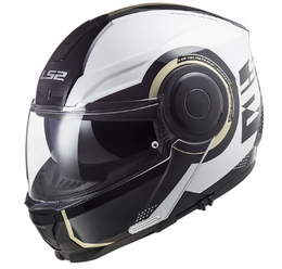 LS2 Horizon Arch Gloss White Titanium Modular Helmet