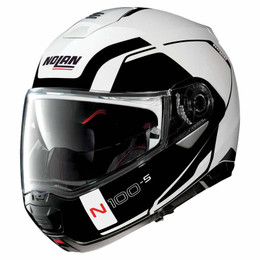Nolan N100-5 Consistency White Black Helmet