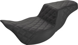 Saddlemen Step-Up Seat Extended Reach Full Lattice Stitch Black FLH - 808-07B-175E