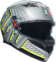 AGV K3 Fortify Gray Black Yellow Fluo Helmet