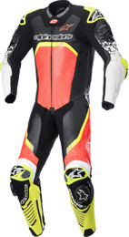 Alpinestars GP Tech V4 Black Red Fluorescent Yellow Suit