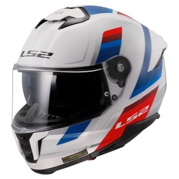 LS2 Stream II Vintage Gloss White Blue Red Helmet