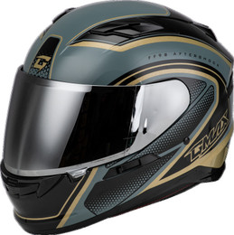 Gmax FF-98 Aftershock Grey Gold Metallic Helmet