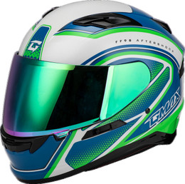 Gmax FF-98 Aftershock White Neon Green Helmet