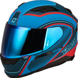 Gmax FF-98 Aftershock Matte Blue Red Helmet