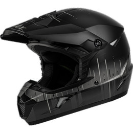 Gmax Youth MX-46Y Frequency Matte Black Grey Helmet