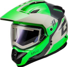 Gmax GM-11S Ronin Green Grey Electric Shield Helmet