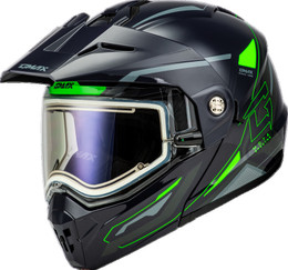 Gmax MD-74S Spectre Grey Neon Green Electric Shield Helmet