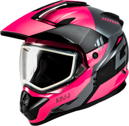 Gmax GM-11S Ronin Black Grey Pink Snow Helmet