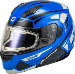 Gmax MD-04S Sector Blue Black Electric Shield Helmet