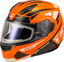 Gmax MD-04S Sector Orange Black Electric Shield Helmet