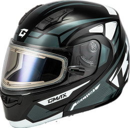 Gmax MD-04S Sector Black Silver Electric Shield Helmet