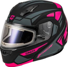 Gmax MD-04S Sector Black Pink Electric Shield Helmet