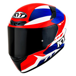 KYT TT Course Gear Blue Red Helmet