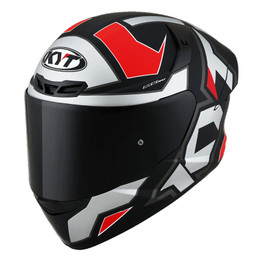 KYT TT Course Electron Matte Grey Red Helmet