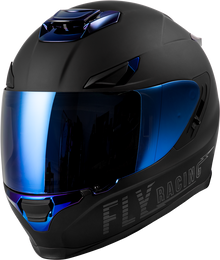 Fly Racing Sentinel Recon ECE 22.06 Matte Black Blue Chrome Helmet