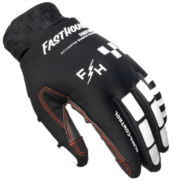 Fasthouse Toaster Black White Gloves