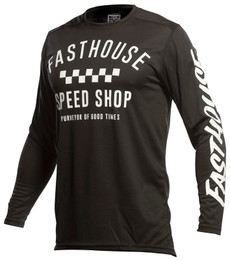 FASTHOUSE Youth Grindhouse Bereman Jersey - Black/Infrared BMX & Mountain Bike Shirt