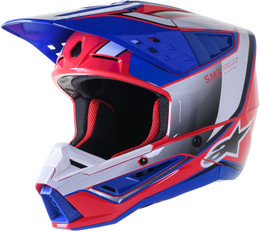Alpinestars S-M5 Sail White Diva Pink Enamel Blue Helmet
