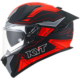 KYT R2R LED Matte Black Red Helmet