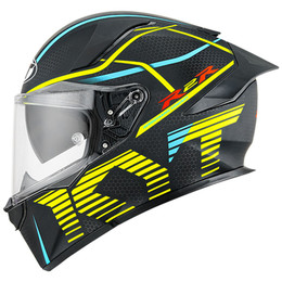 KYT R2R Concept Matte Black Yellow Helmet