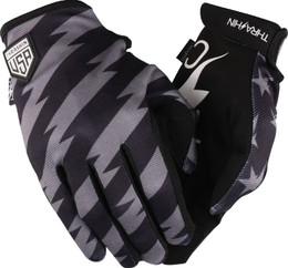 Thrashin Supply Stars & Bolts Stealth Black Gray Gloves