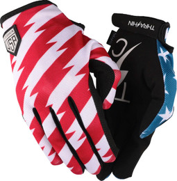 Thrashin Supply Stars & Bolts Stealth Red Blue Gloves