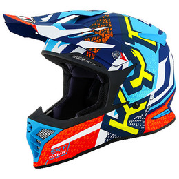 KYT Skyhawk Hyperflow Matte Blue Red Helmet