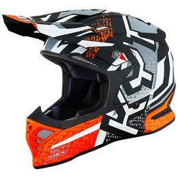 KYT Skyhawk Hyperflow Matte Grey Orange Helmet
