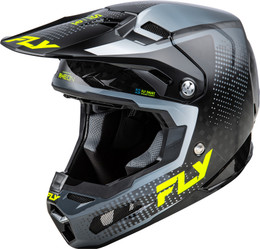Fly Racing Formula S Carbon Protocol Black Grey Hi-Vis Helmet