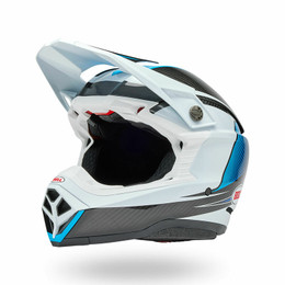 Bell Moto-10 Spherical Evade Gloss White Blue Helmet