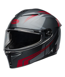 Bell Lithium Jetstream Gloss Gray Candy Red Helmet
