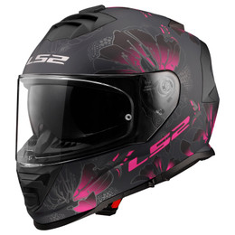 LS2 Assault Burst Matte Black Purple Helmet