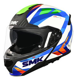 SMK Gullwing V2 White Blue Charger Helmet